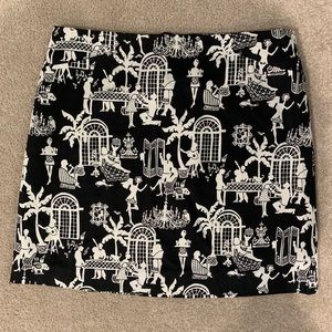 NWOT Lilly Pulitzer Midnight Toile Skirt Sz 10